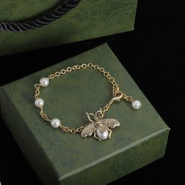 Designer armband bijen parelarmband luxe armband hoogwaardige sieraden kralen cadeau