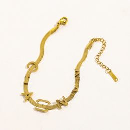 Diseñador Bracelet de brazalete Cadena de letras Cadenas de brazaletes Amantes de brazaletes Joyas Accesorios para mujeres