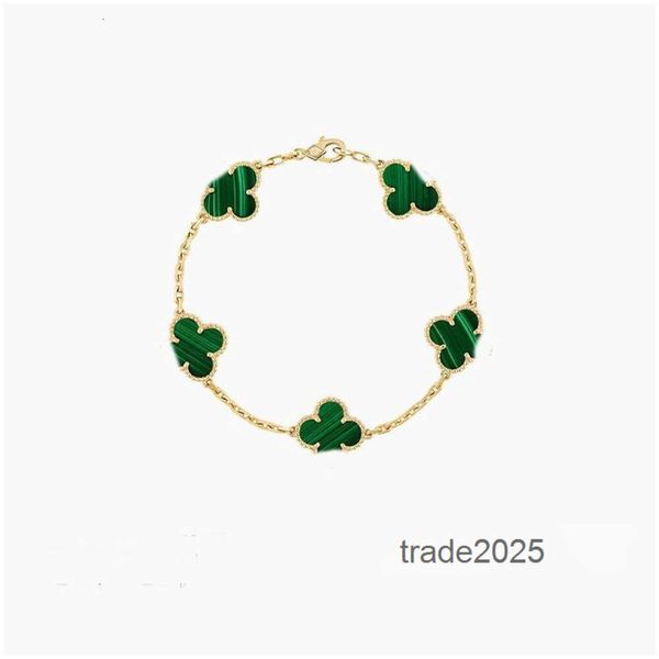 Pulsera de diseño Cleef Van Four Leaf Clover brazelet Bracelets Diseñador Van Clover brazelet F FASTA S para niñas Mujeres de 18k Sier Blanco blanco rojo Marca verde rojo