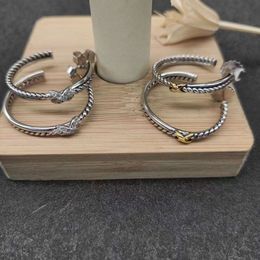 Designer armband Davids Yurmas sieraden dy populair cross gold x kleur knop draadbellen met diamant inleg veelzijdig voor meisjes