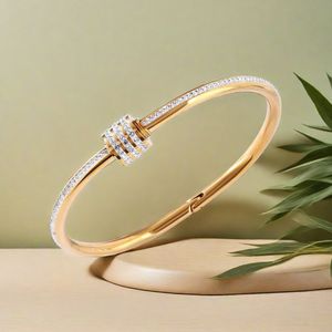 Diseñadores de joyas Pulsera de oro Moda de lujo Acero inoxidable Plata Rosa Cuff Lock Diamante Para mujer y para hombre Pulsera de regalo para fiesta