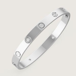 bracelet de créateur créateur de femmes sur bracelet bracelet pour homme bracelet en alliage de 6 mm de large bracelet de cercle multi-tailles bracelet de bijoux incrusté bracelet plaqué argent
