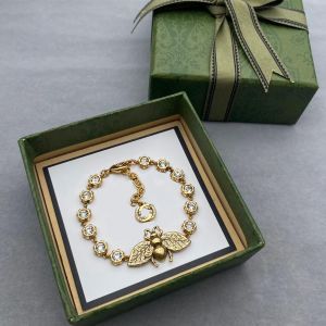 Bracelet de créateur Bracelet en cristal d'abeille en diamant Bracelet de luxe Bijoux cadeau