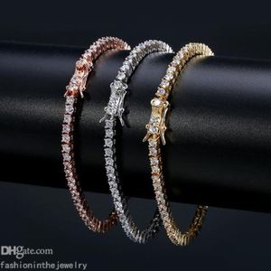 Designer Armband diamanten tennisarmbanden voor vrouwen Luxe Sieraden cadeau 3 4 5 6 mm 7 8 inch mode Zirkoon Link Chain armbanden Men275G