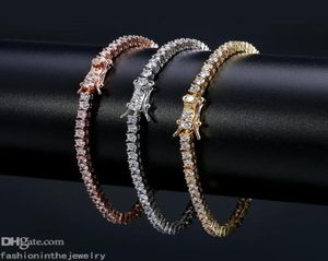 Designer Armband diamanten tennisarmbanden voor vrouwen Luxe Sieraden cadeau 3 4 5 6 mm 7 8 inch mode Zirkoon Link Chain armbanden Heren2248056