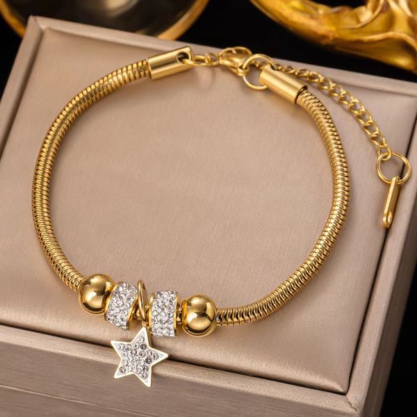 Designer Bracelet Elegant Fashion Gold Agate Shell Chain Mother Women Girls Couple Couppes de fête d'anniversaire de vacances Cha 88