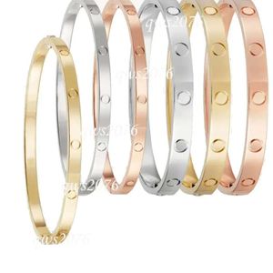 Bracelet de créateur Bracelet de mode Love Screw Design Rose Gold Platinum Designers Bijoux Bracelets 3,65 mm Bracelets pour femmes Fête d'anniversaire Titane