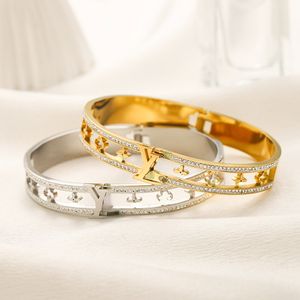 Designer armband mode luxe sieraden Bangle 18K verguld zilver roestvrij staal diamant voor vrouwen armbanden klassieke designer sieraden cadeau