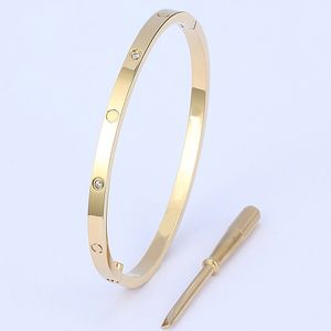 designer armband voor dames heren armband dames sieraden rosé goud zilver verzilverd zirkoon titanium staal liefdesarmband heren sieraden ontwerpers geschenken groothandel 4MM