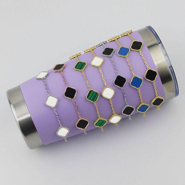 Bracelet designer Four Leaf Clover Jewlery for Women 18K Bijoux d'or mariage Bijoux de mère de haute qualité Ki35 de haute qualité