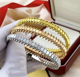 Braceuse Bracelet Gold Bangle Blean Rose Gol Sliver plaqué rotatif Bulle Bracelets Bijoux Designers Femmes Femme Men Party Gift