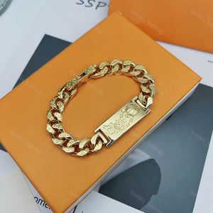 Designer armband gouden ketting schakels dames heren sieraden titanium stalen armbanden dames basketbal charme dikke armband luxe mode-sieraden voor verjaardagscadeaudoos