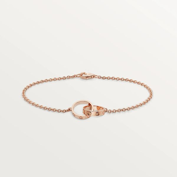 Braceuse Bracelet Heart Bracelets Fashion Jewelry femme Rose Gold plaquée 18k Chaîne Men Double Anneaux Corss Bijoux de luxe PA