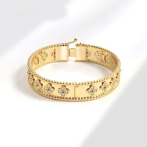 Bracelet designer Bracelet en diamant de haute qualité Femelle Feme Four Leaf Clover Bracelet Kaléidoscope Bracelet Bracelet Bracelet Bracelet Bijoux
