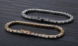 Designer armband Hip Hop Jewelry Men Diamond Tennis Bracelet Iced Out Bling Bangles Love Luxury Charm Armbanden Pour Hommes Gold 3565865