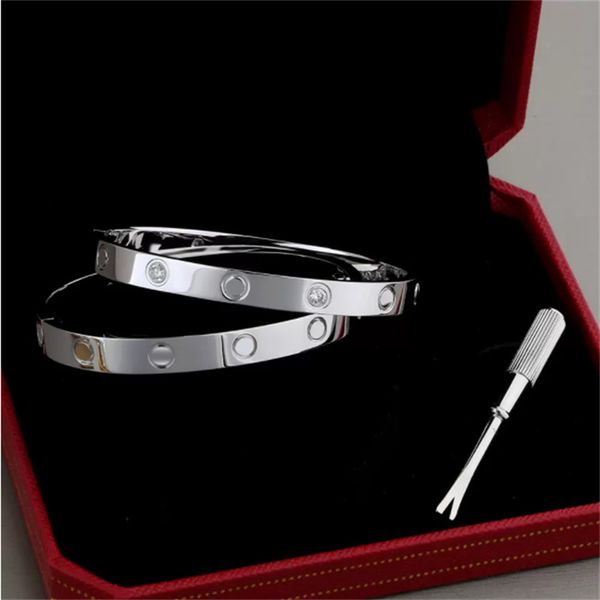 Bracelet de créateur bijoux en alliage plaqué or pour hommes, bracelet de luxe sur mesure, tournevis, amour, bijoux de manchette, acier inoxydable, argent, or, bracelet à ongles