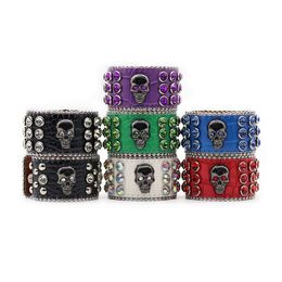 Pulsera de diseñador Joyería Ajuste de diamantes Pulsera de cuero hombres mujeres pareja pulseras regalo de lujo alta calidad Hip-hop punk Tendencia Pulsera Moda Correa de mano ancha