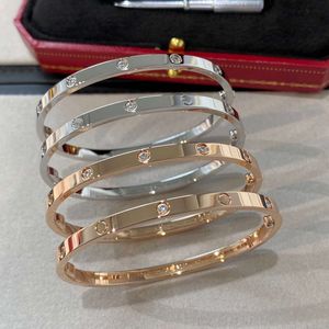 Designer armband sieraden gouden armband BangleHigh Edition kleurloos V goud smalle hoge eeuwige ring mannelijke en vrouwelijke paarstijl