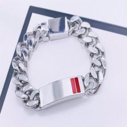 Pulsera de diseño Enlace Womem Hombres Collares Pulseras Gargantilla de acero inoxidable 316L Joyería Cadenas de fundición pulidas altas Doble Safet223R