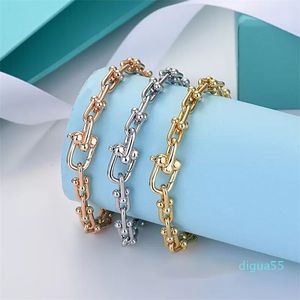 cadeaux de fer à cheval de texture en métal de chaîne de serrure de bracelet de concepteur Avec l'emballage original