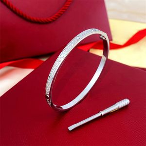 designer armband liefde diamanten armband 316L roestvrij stalen sieraden vrouw mannen schroevendraaier armbanden gouden manchet 18k goud opkomst goud zilveren sieraden ontwerpers