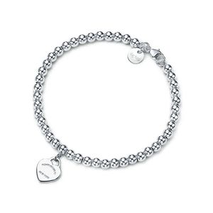 Bracelet de créateur Bracelet coeur d'amour bracelet en argent 925 placage inférieur pour petite amie souvenir cadeau mode perles de charme bracelet designer pour les femmes