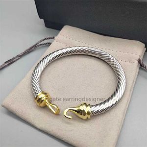 bracelet de créateur luxe femmes bracelets bracelet de luxe 7mm accessoires femme boucle charme 925 bijoux de mode en argent sterling 14k plaqué or jaune