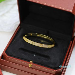 Bracelet de créateur bracelets de luxe designer pour femmes couleur unie design diamant cent bracelet corps dur bijoux cadeau de Noël