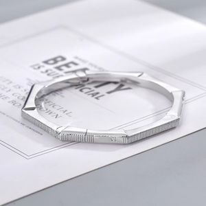 Designer armband luxe vrouwen charmante metalen armband bamboe gezamenlijke vorm edelsteen armband paar sieraden erg leuk cadeau