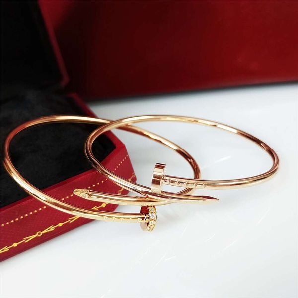 Pulsera de diseñador de lujo para mujer, edición alta, artesanía de precisión para mujer, chapado grueso, oro rosa, broca completa, joyería de diamantes con incrustaciones de cola