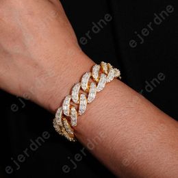 Designer armband man luxe sieraden cuban link ketting 20 mm hoogwaardige pass diamant tester vvs moissanite 18k goud vergulde hiphop kettingverbindingen