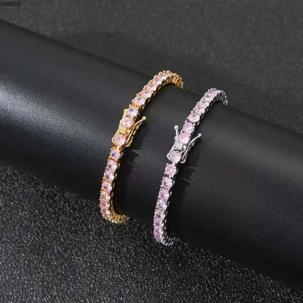 Pulsera de diseñador para hombre Brazalete con dijes Pulseras de tenis Joyería Cadenas de roca de diamantes de plata para hombres y mujeres Moda Tendencia de Hip Hop