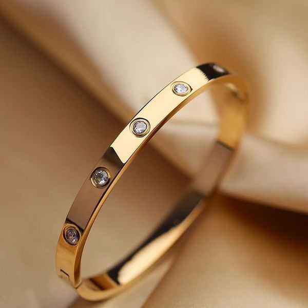 Bracelet manchette de bijoux de créateur bracelet de créateur hommes bijoux de créateur pour femmes ont des charmes 10 diamants or Bracelet vis bijoux mère enseignants cadeau