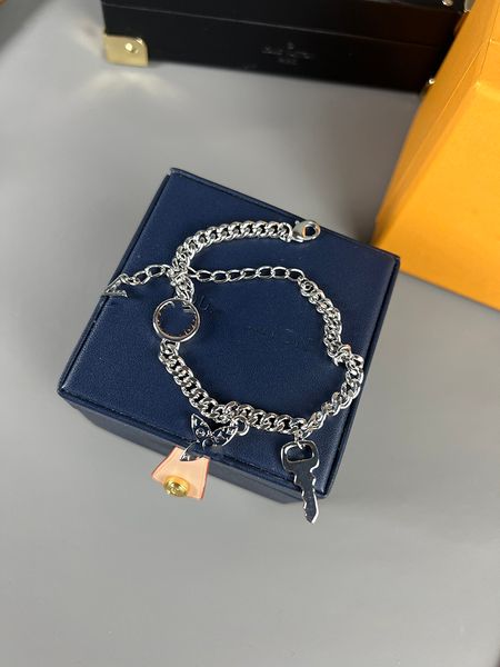 Designer Bracelet Argent Fleur Diamant Chaîne Bijoux De Mode 925 Hommes Femmes En Gros Cadeau D'anniversaire Mariage Exquis