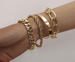 Pulsera de diseñador, joyería suave para mujer, pulseras de masa frita, conjunto de cadena de palabras exageradas, pulseras 0716045626102