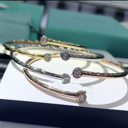Designer armband Sterling zilveren armband Klassieke kleine waterdruppels armband Mode armband 18K gouden sieraden Valentijnsdag geschenk Goud Rose zilveren armband