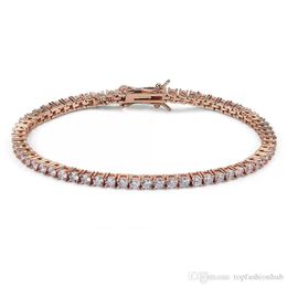 Diseñador de brazalete de tenis Bracelet de oro de 18k MOISSANITE Pulsera de joyas de lujo diseñador de joyas de lujo para mujeres Diseñador Juguaz Mujer Tener Chain cadena Madre Hermana Regalo