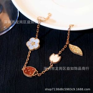 Designer armband van mode luxe sieraden voor geliefden goud hoge klaver vijf bloemen Ladybug armband vrouwelijk 18K roos met origineel logo