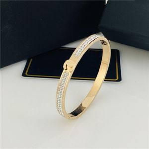 Bracelet de créateur en acier titane pour femmes, cadeau quotidien, plein de diamants assortis