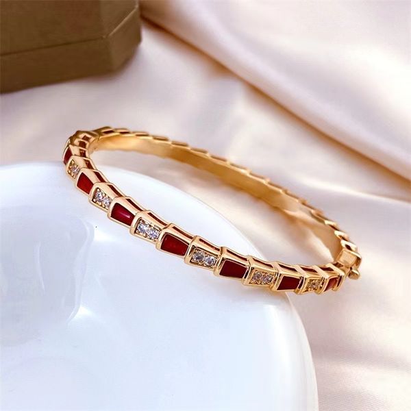 Bracelet de créateur pour femmes, bijoux de luxe à la mode, en or, haute édition, os de serpent, bracelets en diamant fritillaire naturel, bracelets à ongles pour femmes, cadeaux de vacances