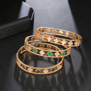Designer armband voor dames heren mode luxe klavertje vier sieraden armbanden 18K roségoud titanium diamanten armbanden nagelarmbanden voor dames vakantiegeschenken