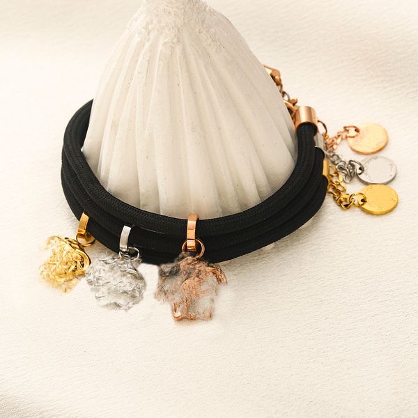 Bracelets de créateurs Bracelet chaîne femmes marque de luxe lettre bijoux de luxe tissu plaqué or 18 carats étanche