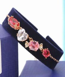 Bracelets de créateurs Chaîne classique Ruby Diamond 18K Rose Gold Ladies and Girls Valentine039s Day Mother039s Day Engagement Jew6877886