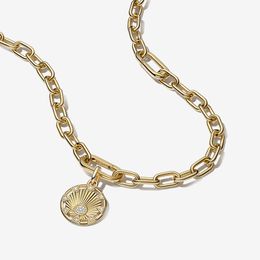 Bracelets de créateurs Charmes à double liaison traités en eau douce Cultured Pearl Sun Bracelet bricolage Fit Pandoras Me Collier de chaîne de perles en métal