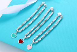 Bracelets de créateurs Chaîne de perles de marque de luxe Bracelet en émail de perles de haute qualité Femmes sens du design Perle ronde européenne et américaine Bracelet en argent 925 J12183