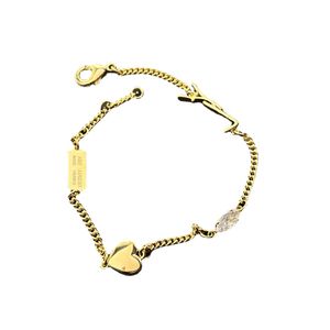 Designer Bracelets Vente Femmes Amour Bracelet Lien lettres Designer Bijoux Pendentif Plaqué Or 18K Faux Pendentif En Acier Inoxydable Amour Cadeau Bracelet Manchette