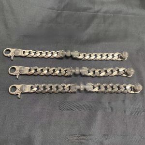 Designer armbanden Thai zilveren dikke ketens kruissen armband aanmatigend mode Kruis Loble Buckle Hand Decoratie voor mannen
