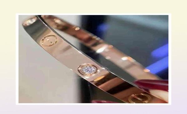 Braccialetti di design V vite in oro 18 carati in oro rosa CNC versione artigianale larga senza trapano 4 10 love snap seconda generazione8671628