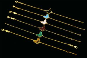 designer armbanden VAF 18K goud mode klassiek zoet klavertje 4 vlinderarmband oorbellen ketting sieradenset voor S925 zilver bestelwagen dames8082168