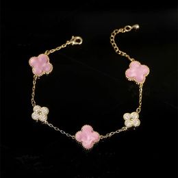 bracelets de créateurs bracelet van trèfle bijoux de créateur charme de mode pour filles femmes or 18 carats bracelet de marque rose fête de mariage